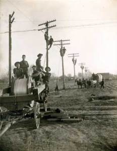 Raising Electric Poles 1912