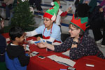 Volunteers at an event table