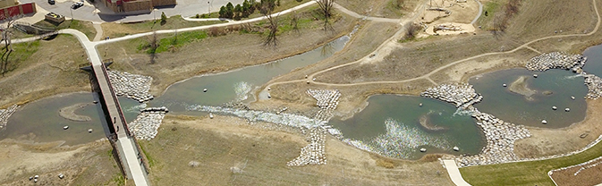 aerial view of Dickens Farm Nature Area