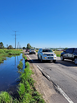 Traffic on County Line Road before improvements