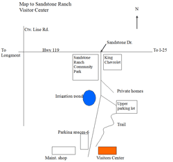 Sandstone Ranch Visitors Learning Center line map