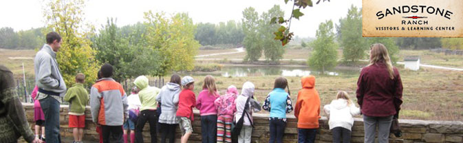 Sandstone Ranch Visitors Learning Center school group