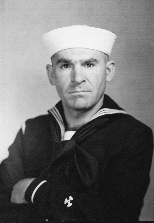 A man in a Navy uniform