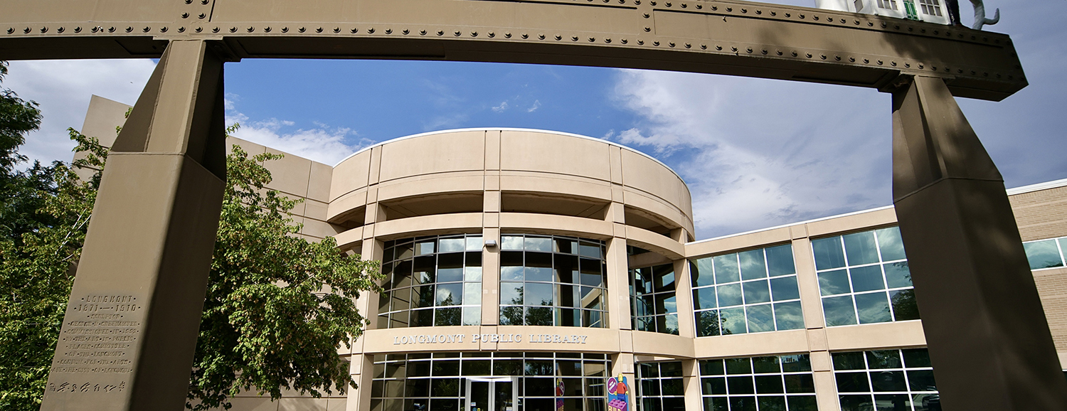 West entrance of the Longmont Public Library